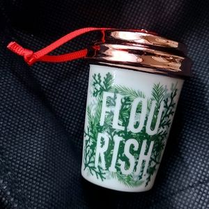 Starbucks mini Flourish Tree Christmas to-go cup ornament 2017 Rare Collector's